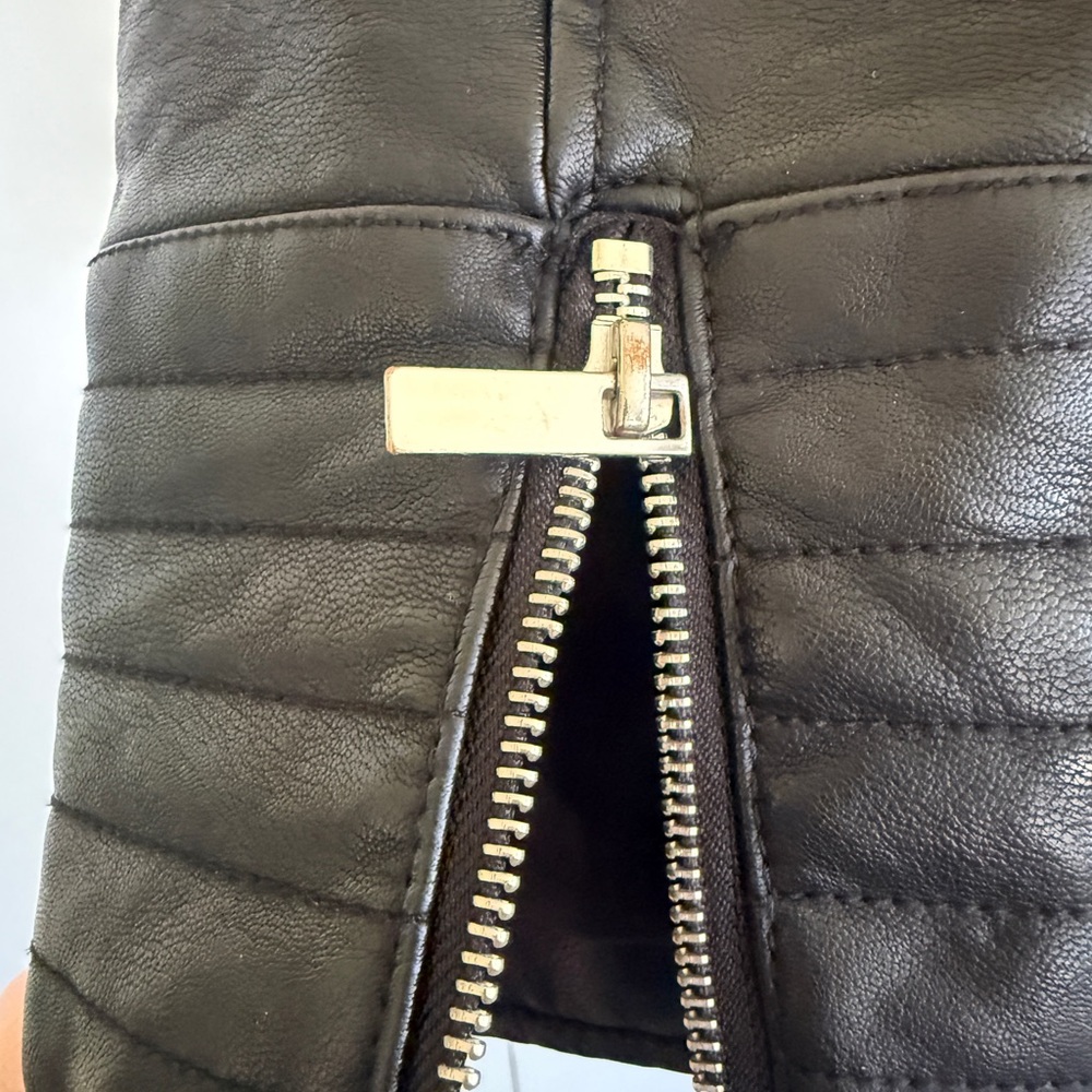 Vegan Leather Fully Lined Moto Jacket XL - Picture 2 of 9